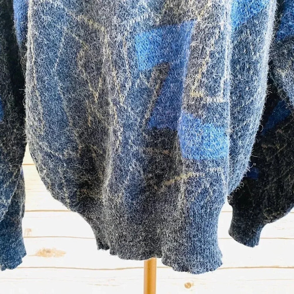 TTT Men Long Sleeve Pull Over Multicolor Crew-Neck Knit Sweater Top Size Medium - Picture 7 of 11